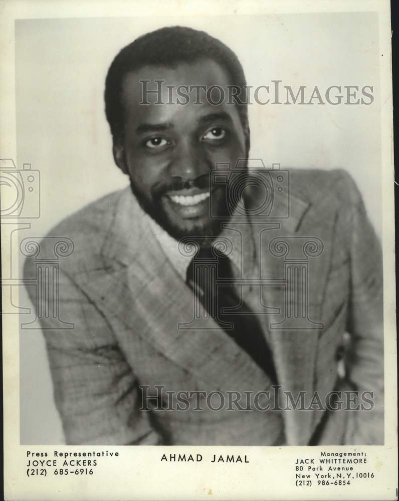 1974 Press Photo Ahmad Jamal, Jazz pianist. - Historic Images