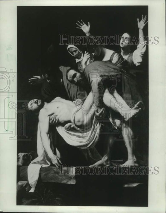 1983 Press Photo "The Deposition," Oil on Canvas, by Caravaggio - mjc40608 - Historic Images