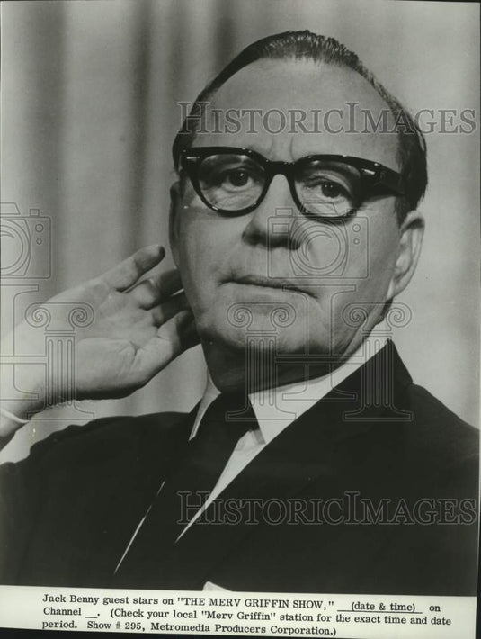 1987 Press Photo Jack Benny, Entertainer, "The Merv Griffin Show" - mjc40723 - Historic Images