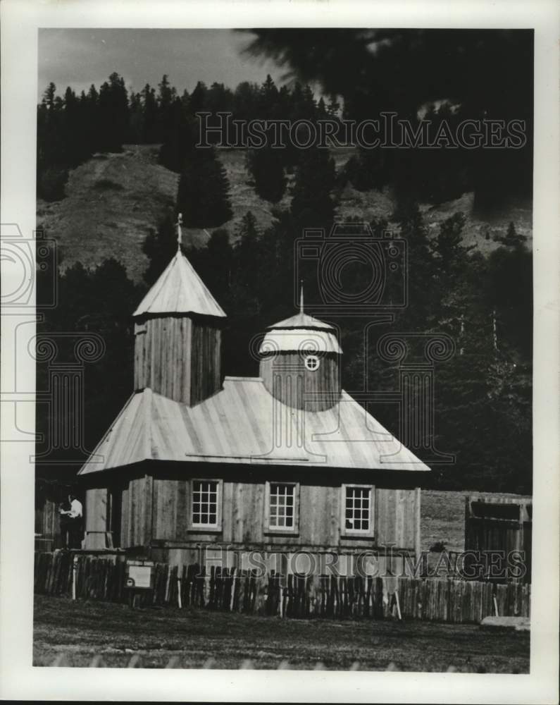 1987 Press Photo Restored historic Russian chapel at Fort Ross, California - Historic Images