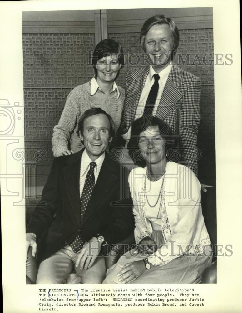 1979 Press Photo The team of four people behind &quot;The Dick Cavett Show&quot; - Historic Images