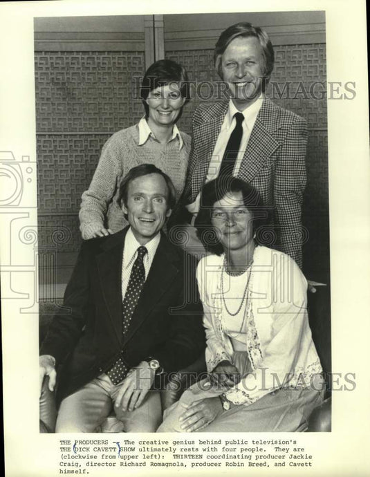1979 Press Photo The team of four people behind "The Dick Cavett Show" - Historic Images