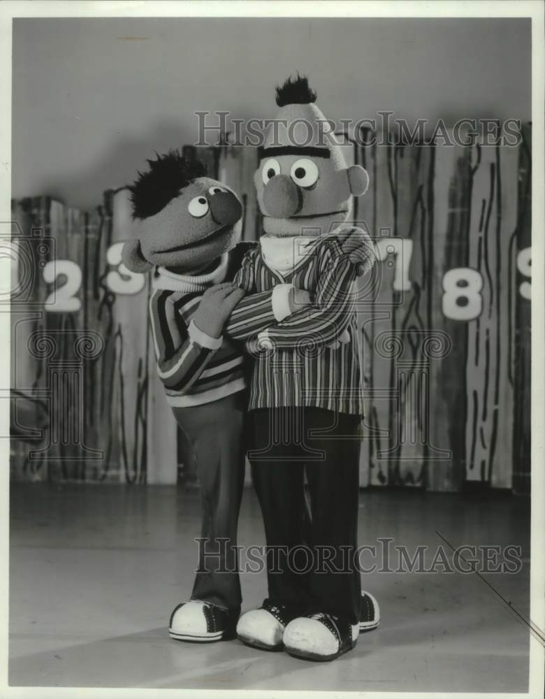 1985 Press Photo &quot;Sesame Street&#39;s&quot; Bert and Ernie are best friends - mjc41049 - Historic Images