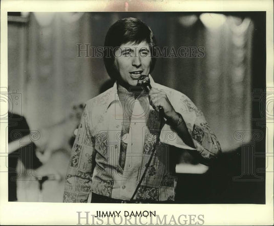1976 Press Photo Jimmy Damon, singer, "Let's Go", Crown Room, Pfister Hotel - Historic Images