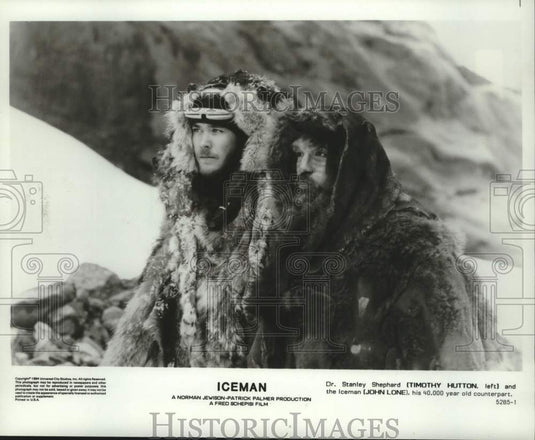 1984 Press Photo Actors Timothy Hutton and John Lone in movie "Iceman" - Historic Images