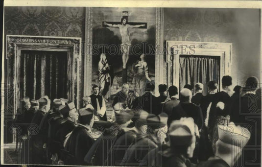 1939, Diplomats formally received by cardinals at Vatican City - Historic Images