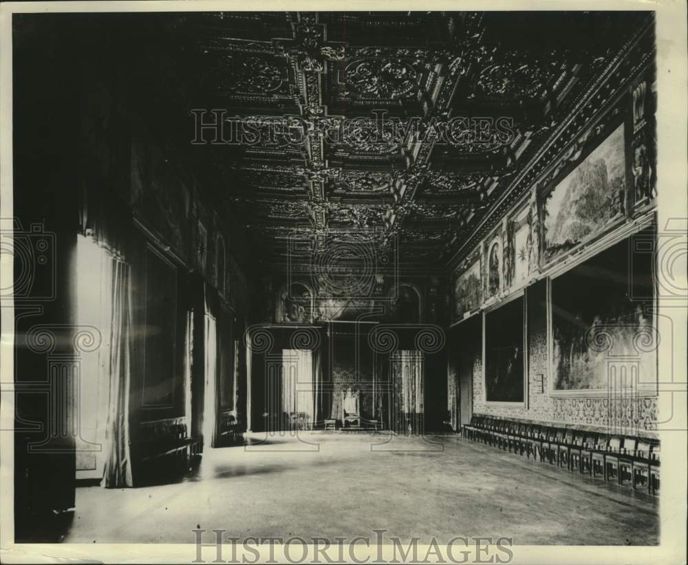 1929, Interior View of Consistorial Hall, Vatican City, Rome, Italy - Historic Images