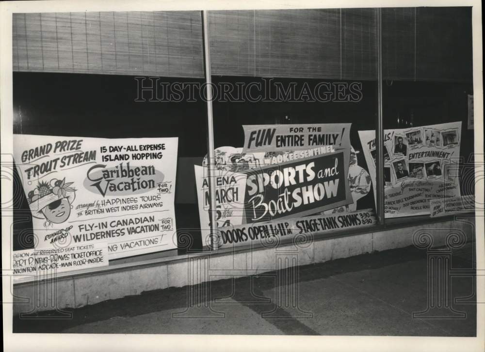 1963, Display window for Milwaukee Sentinel Sports Show - mjc41316 - Historic Images