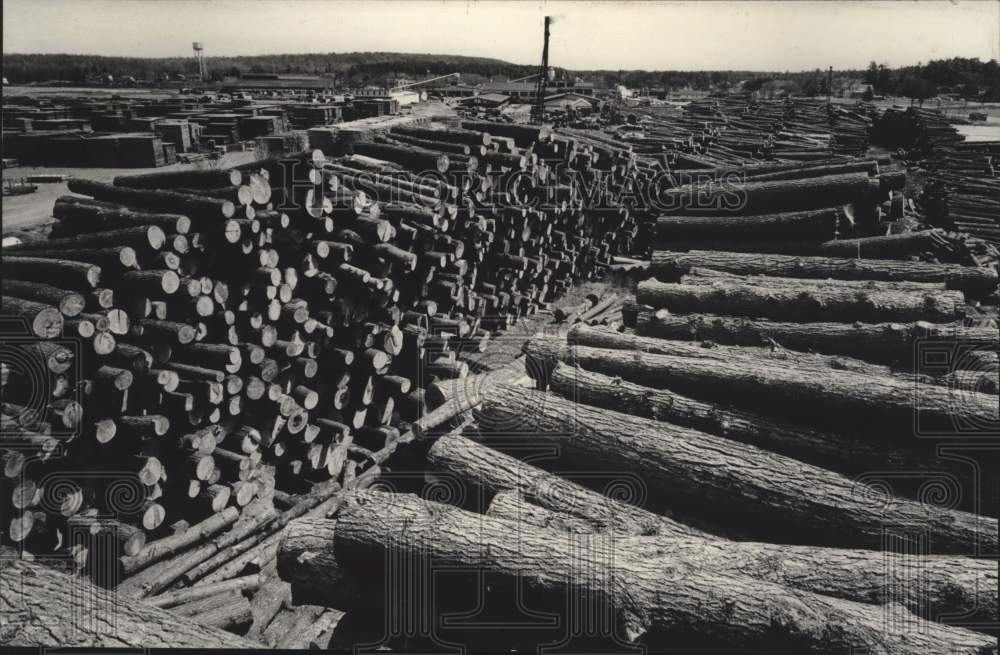 Press Photo Large piles of lumber - mjc41358 - Historic Images
