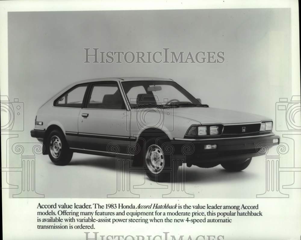 1983 Press Photo The Honda Accord Hatchback model automobile - mjc41363 - Historic Images