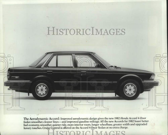 1982 Press Photo Honda Accord 4-Door Sedan automobile - mjc41370 - Historic Images