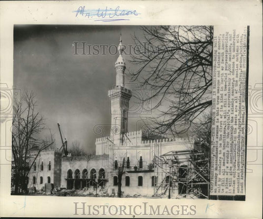 1953, America's first true mosque under construction, Washington D.C. - Historic Images