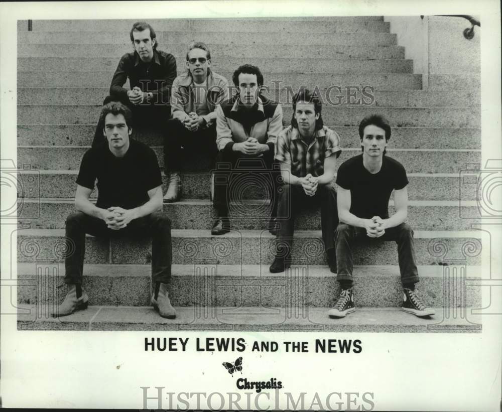 1982 Press Photo Huey Lewis and the News, pop-rock band, California - mjc41474- Historic Images