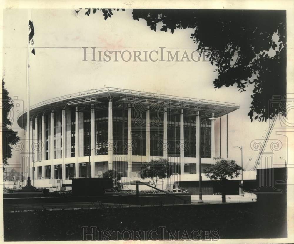 1963, Construction of new music center, Los Angeles, California - Historic Images