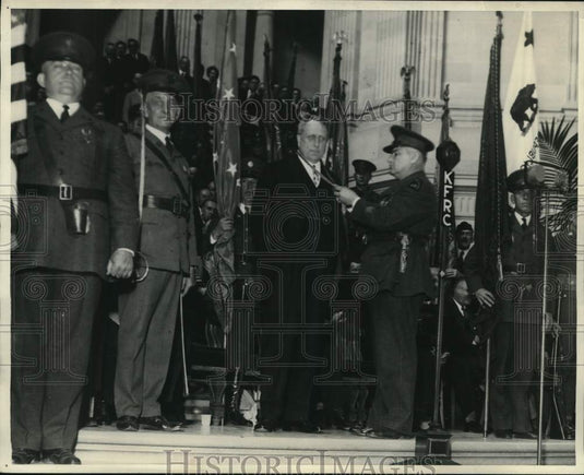1930, William Randolph Hearst Given Cross of Malta in San Francisco - Historic Images