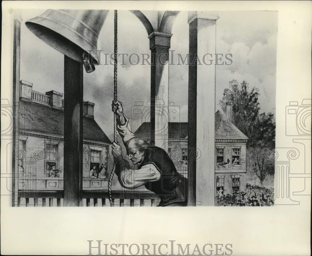 1950, Ringing of the Great Bell on July 4, 1776, to Announce Liberty - Historic Images