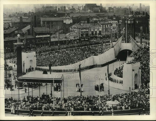 1934 Press Photo King George at Opening of Mersey Tunnel in Liverpool, England - Historic Images