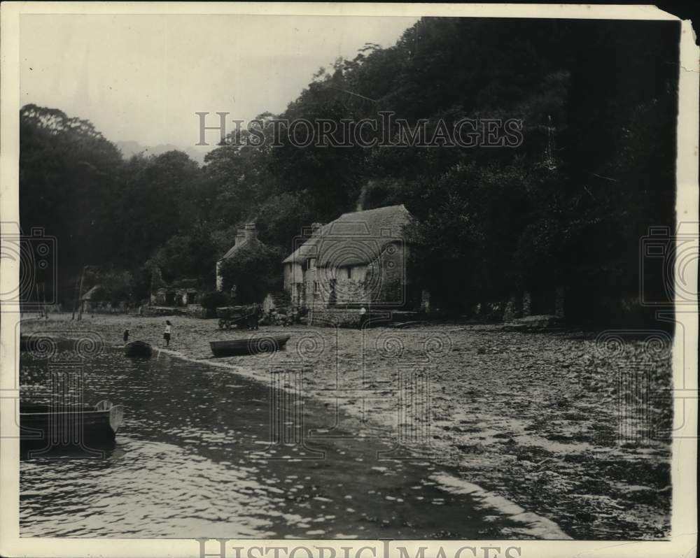 1929 Press Photo Stone Cottage at Dittisham-on-Dart in Devonshire, England - Historic Images