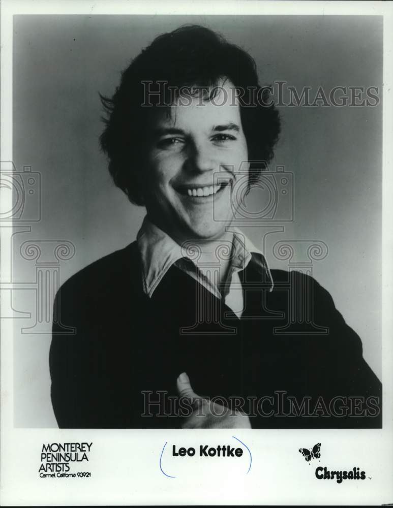 1985 Press Photo Musician Leo Kottke on Chrysalis Records - Historic Images