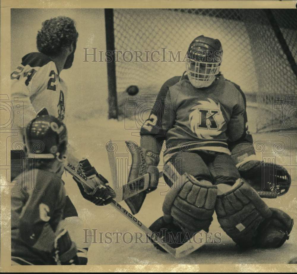 1982 Press Photo Milwaukee Admirals & Fort Wayne Komets - International Hockey - Historic Images