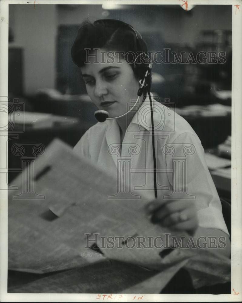 1957, Marlys Johnson of The Milwaukee Journal Cancellation Desk - Historic Images