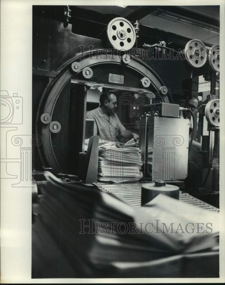 1965, John Hinging Employee of The Milwaukee Journal Mailroom - Historic Images