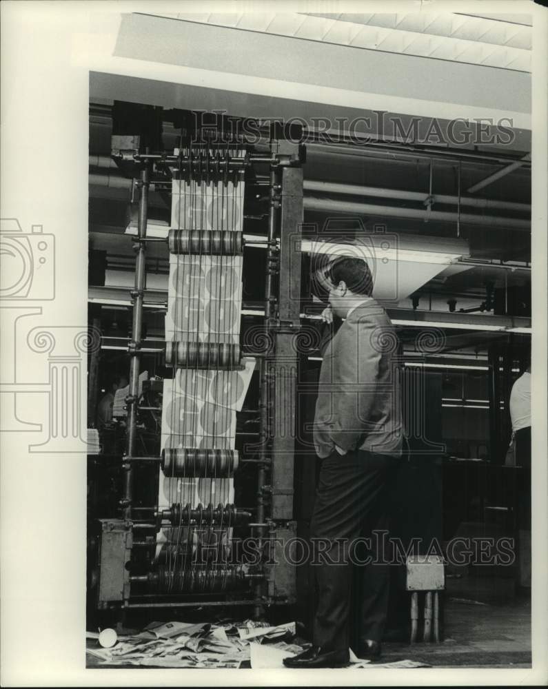 Press Photo The Milwaukee Journal Newspaper Printing Process - mje00154 - Historic Images