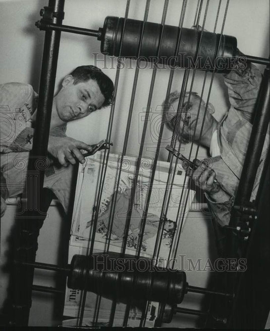 1956, Milwaukee Journal Maintenance Men Working - mje00175 - Historic Images