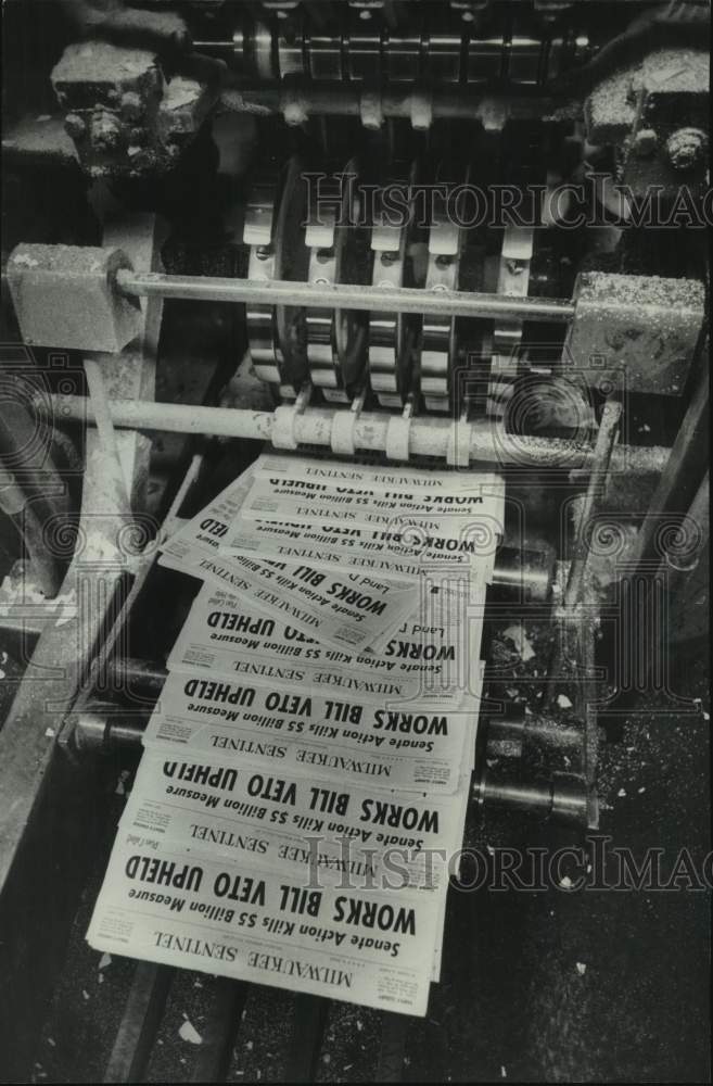 1971, Milwaukee Sentinel Newspaper Printing Operations - mje00306 - Historic Images