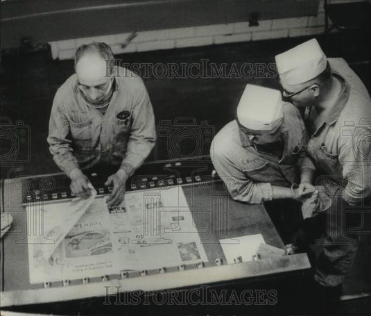 1968, Milwaukee Journal Pressroom Employees Checking Their Work - Historic Images