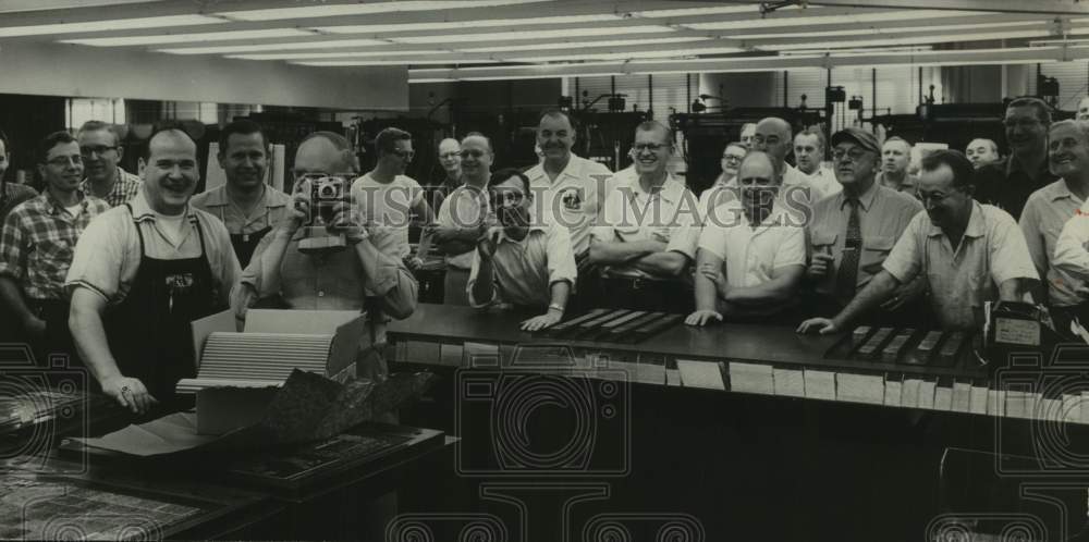 1958, The Milwaukee Journal Composing Room Employees - mje00346 - Historic Images