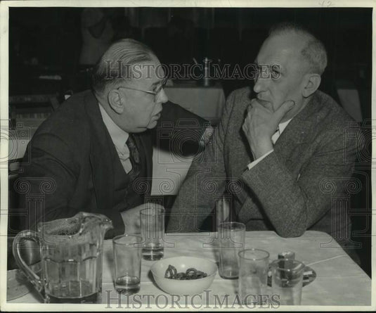 1949 Press Photo C Stenger & J Goll, Milwaukee Journal, Mechanical Department WI - Historic Images