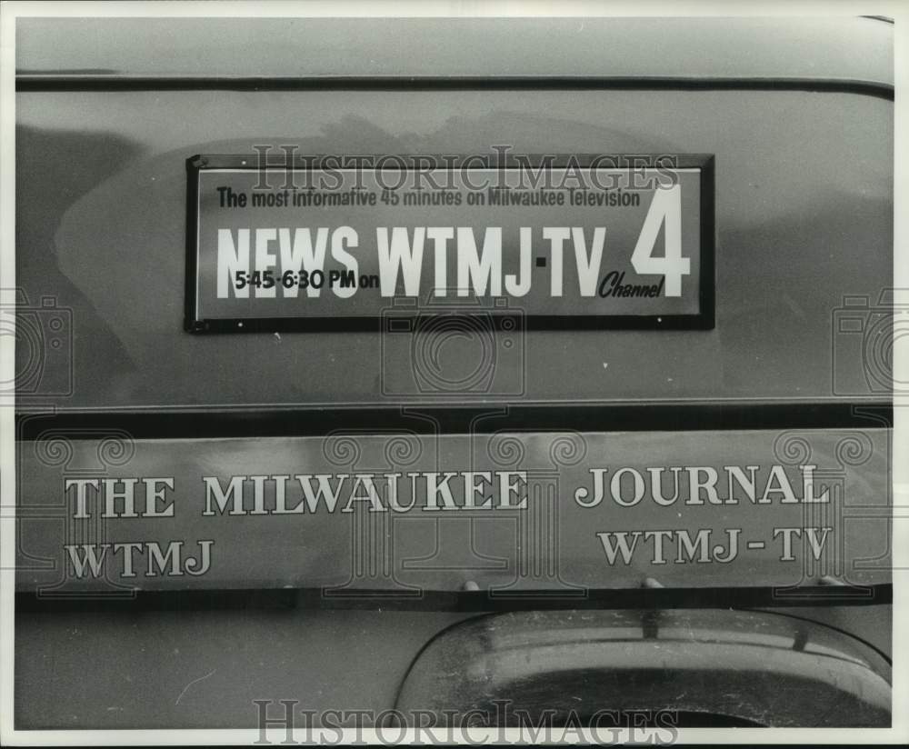 1960, Milwaukee Journal Truck with WTMJ-TV News Advertisement, WI - Historic Images