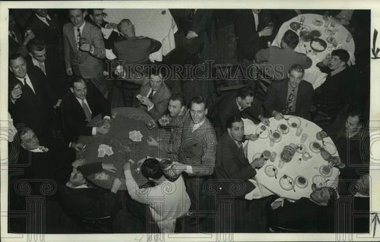 1949, Milwaukee Journal's Mechanical Department, eat & play cards, WI - Historic Images