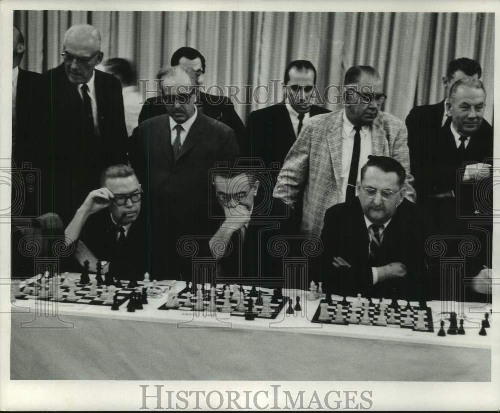 1964, The Milwaukee Journal Employee Chess Team at Pfister Hotel - Historic Images