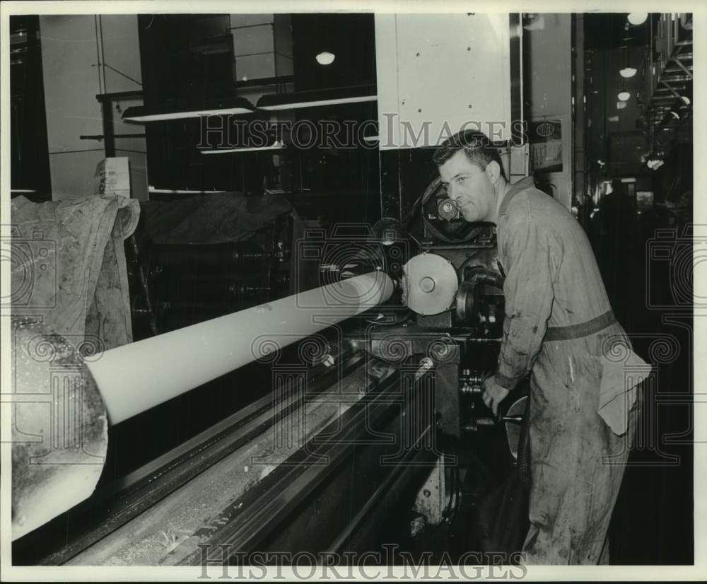 1959, Milwaukee Journal Employee Operating Machinery - mje00618 - Historic Images