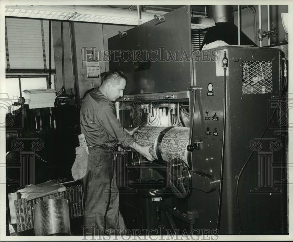 1959, Milwaukee Journal Employee Operating Machinery - mje00620 - Historic Images