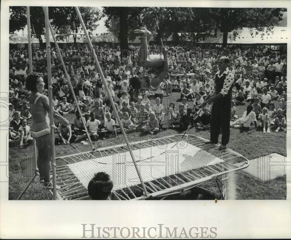 1961, Entertainment at The Milwaukee Journal Employee Picnic - Historic Images
