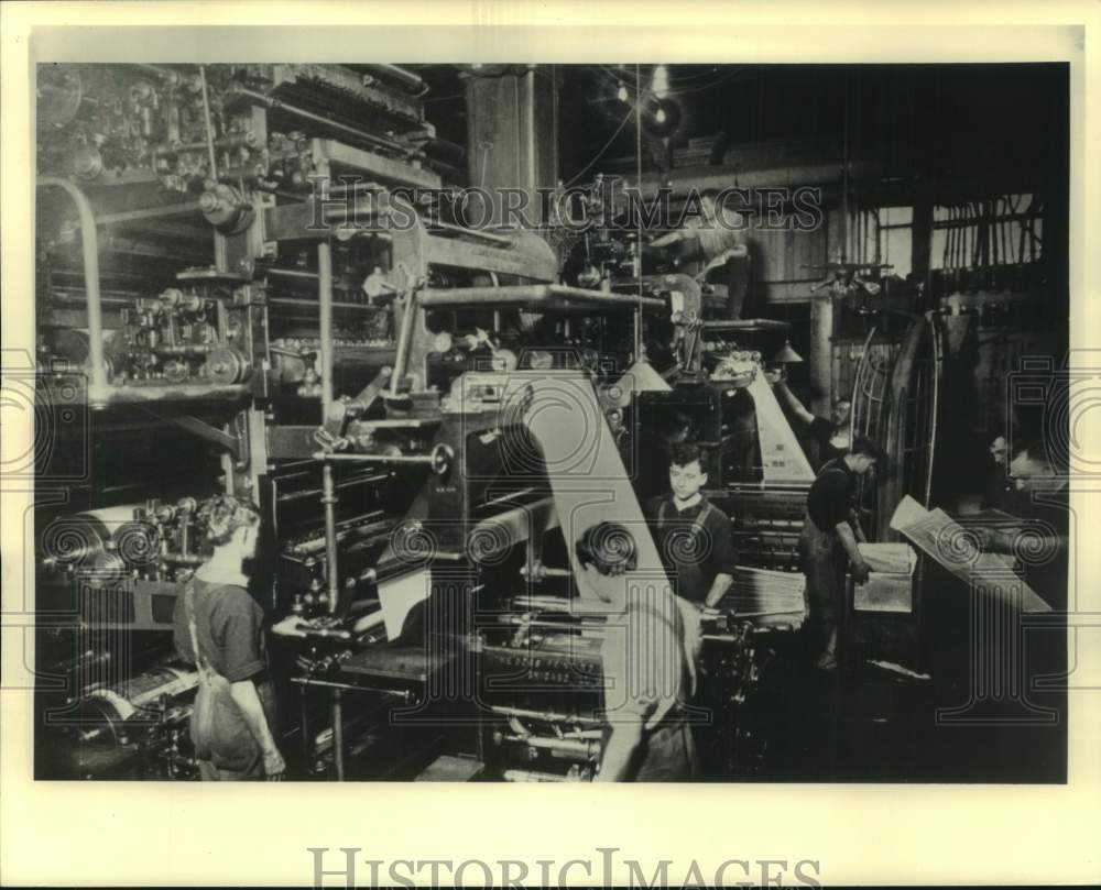 1987 Press Photo Milwaukee Sentinel Press Room - mje00854 - Historic Images