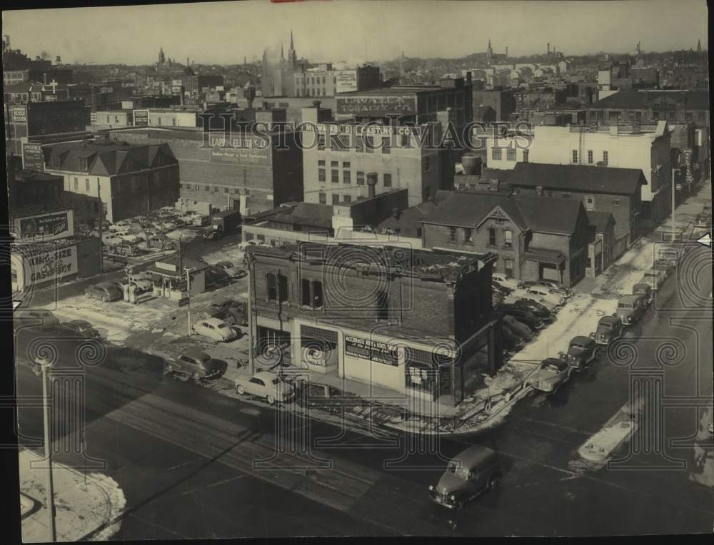 1951, The Milwaukee Journal Parking Lot Construction site - mje00957 - Historic Images