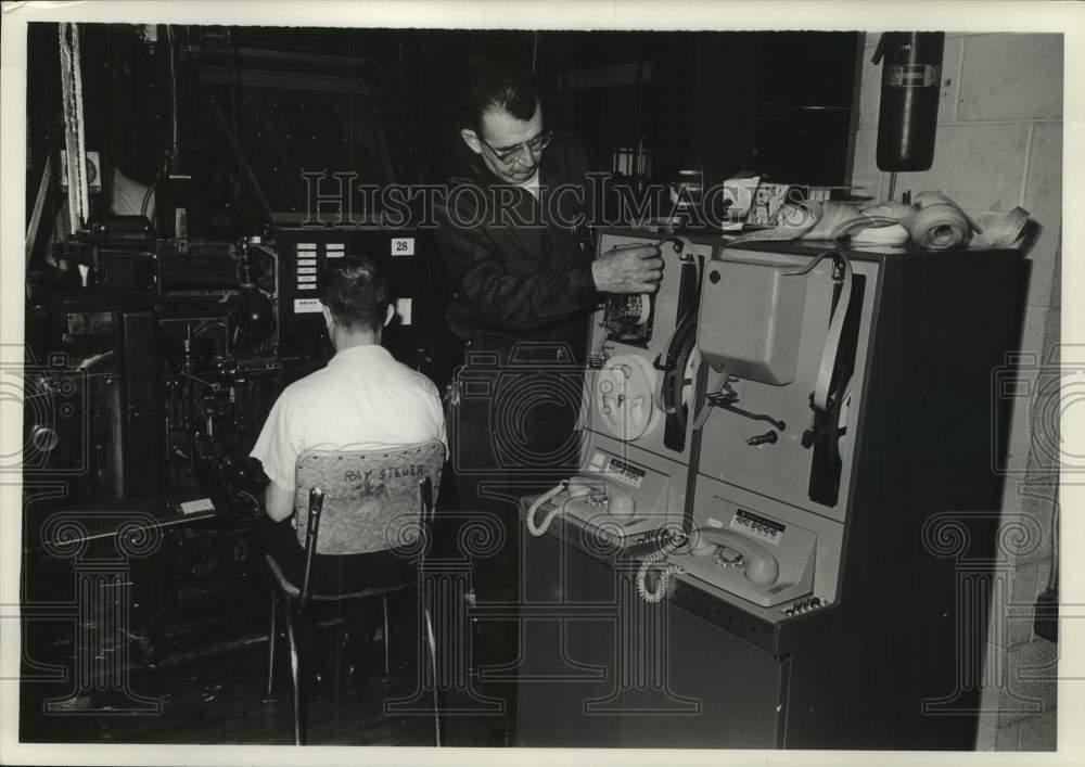 1963 Press Photo Data Speed equipment, Milwaukee Journal composing room, WI- Historic Images