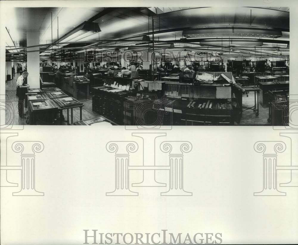 1969, Workers in the Milwaukee Journal Composing Department, WI - Historic Images