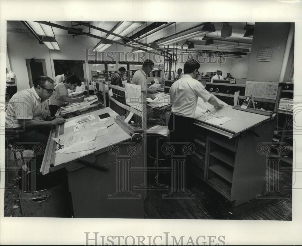 1971, Workers in the Milwaukee Journal Photo Composing Department, WI - Historic Images
