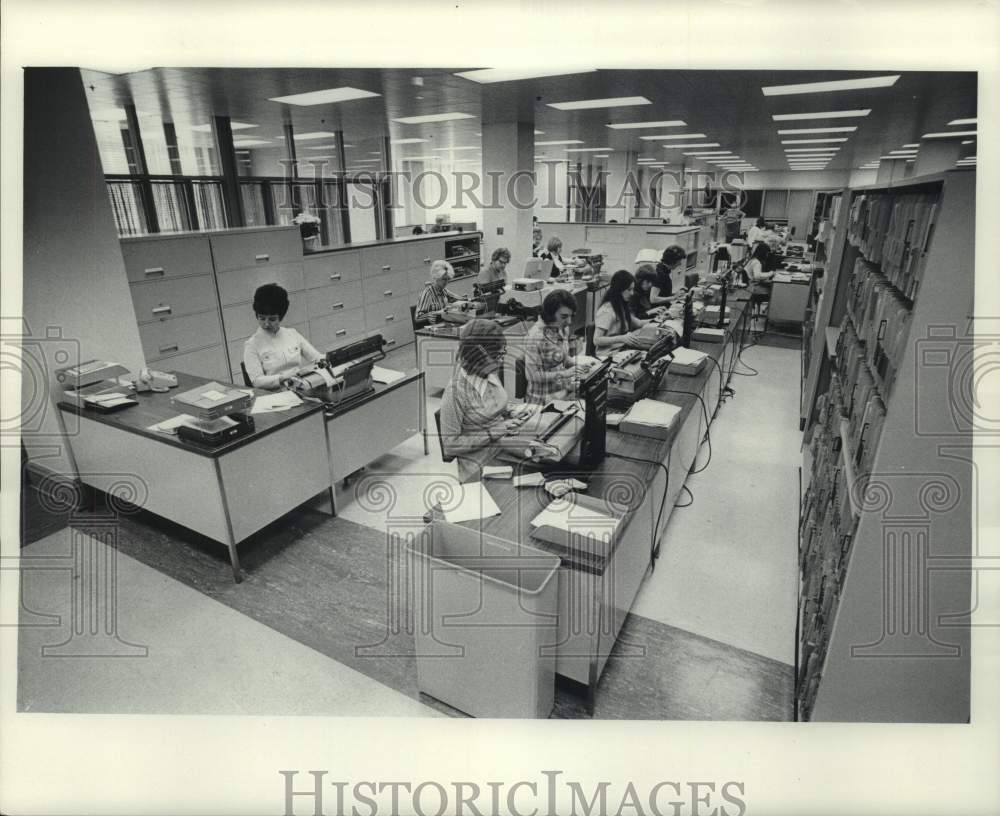 1972, Workers in Milwaukee Journal&#39;s Stenographic Department, WI - Historic Images