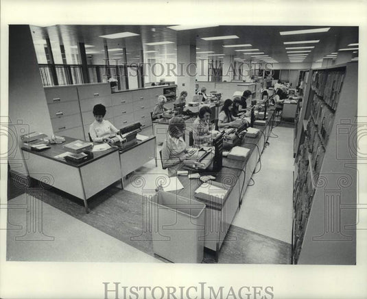 1972, Workers in Milwaukee Journal's Stenographic Department, WI - Historic Images