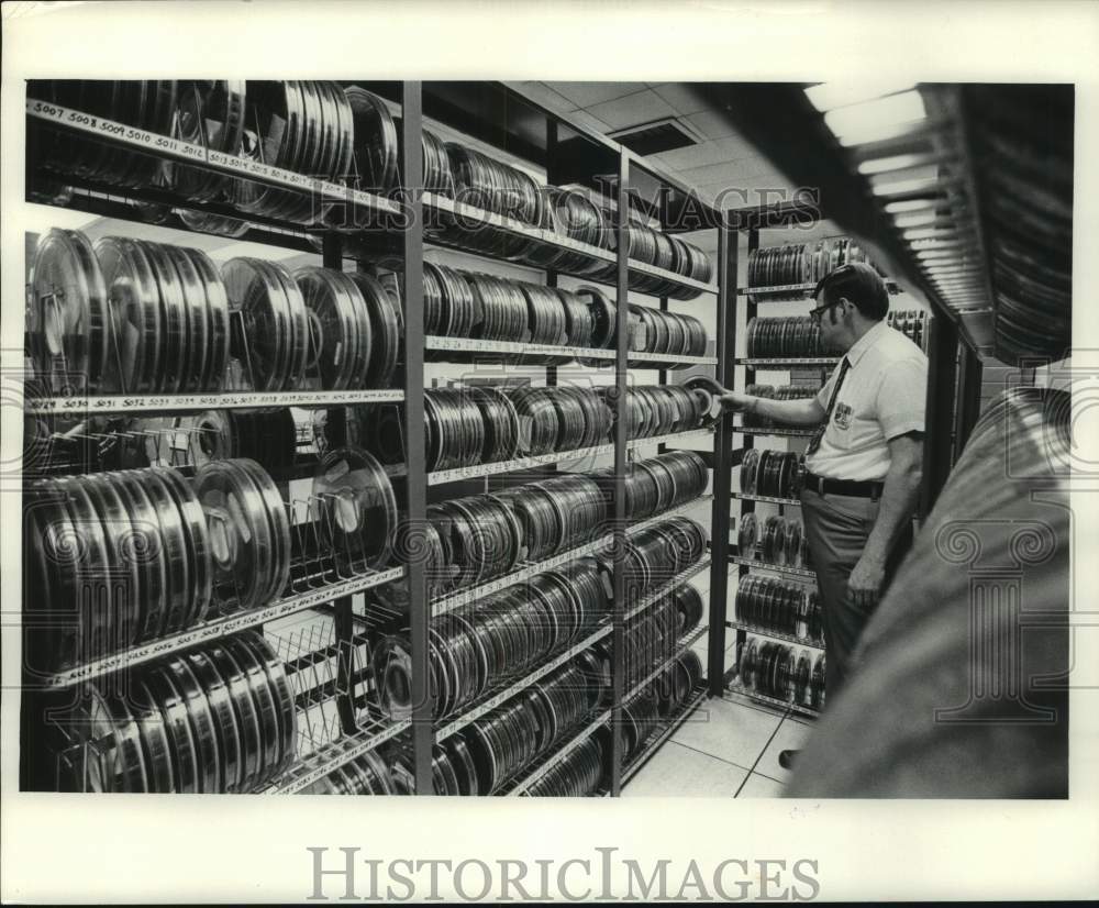 1972, Worker in Milwaukee Journal&#39;s Data Processing Department, WI - Historic Images