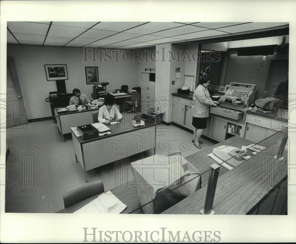 1972, The Milwaukee Journal Business Department Cashier&#39;s Cage - Historic Images