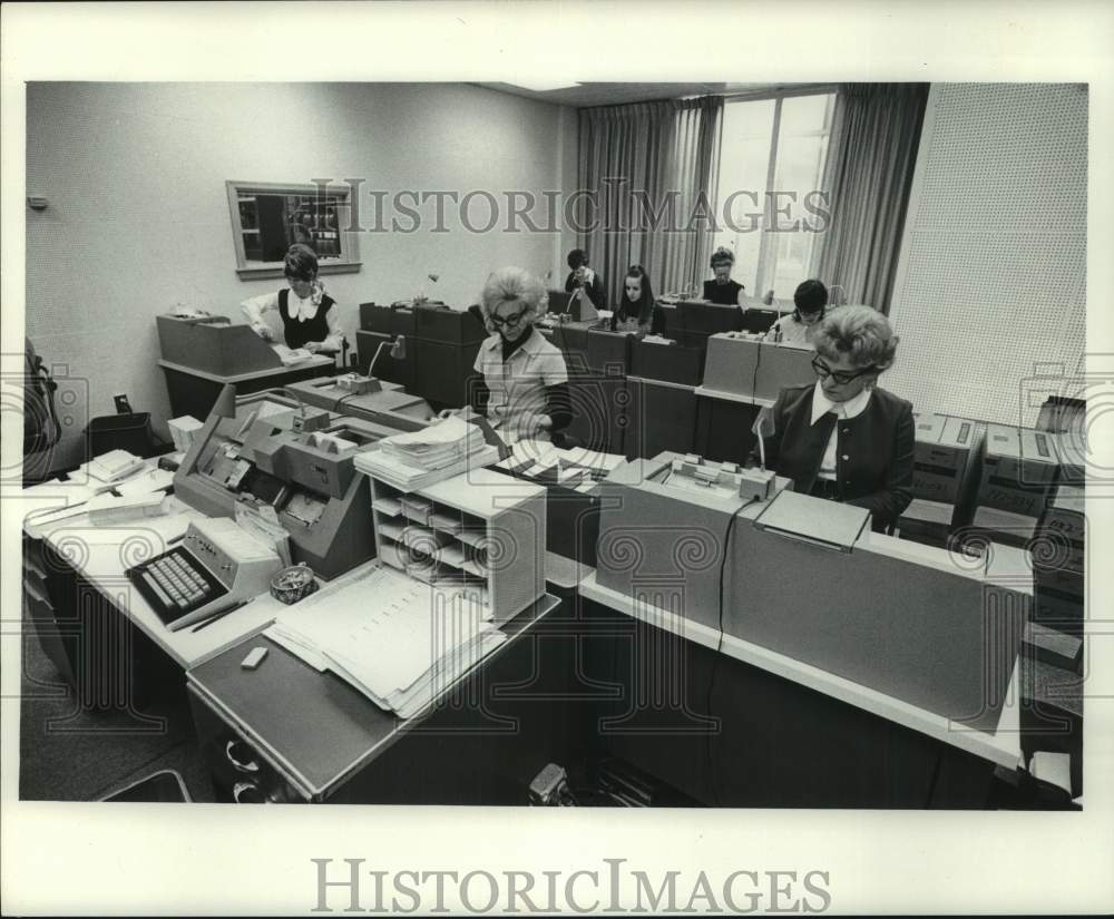 1972, The Milwaukee Journal Comport Services Department Keypunch - Historic Images