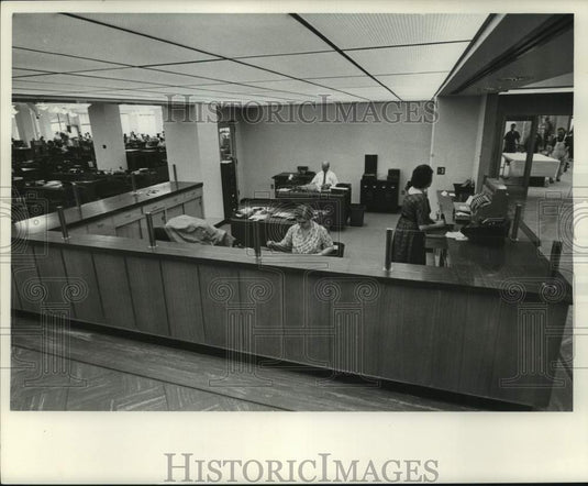 1962, The Milwaukee Journal Computer Services Cashier's Cage - Historic Images