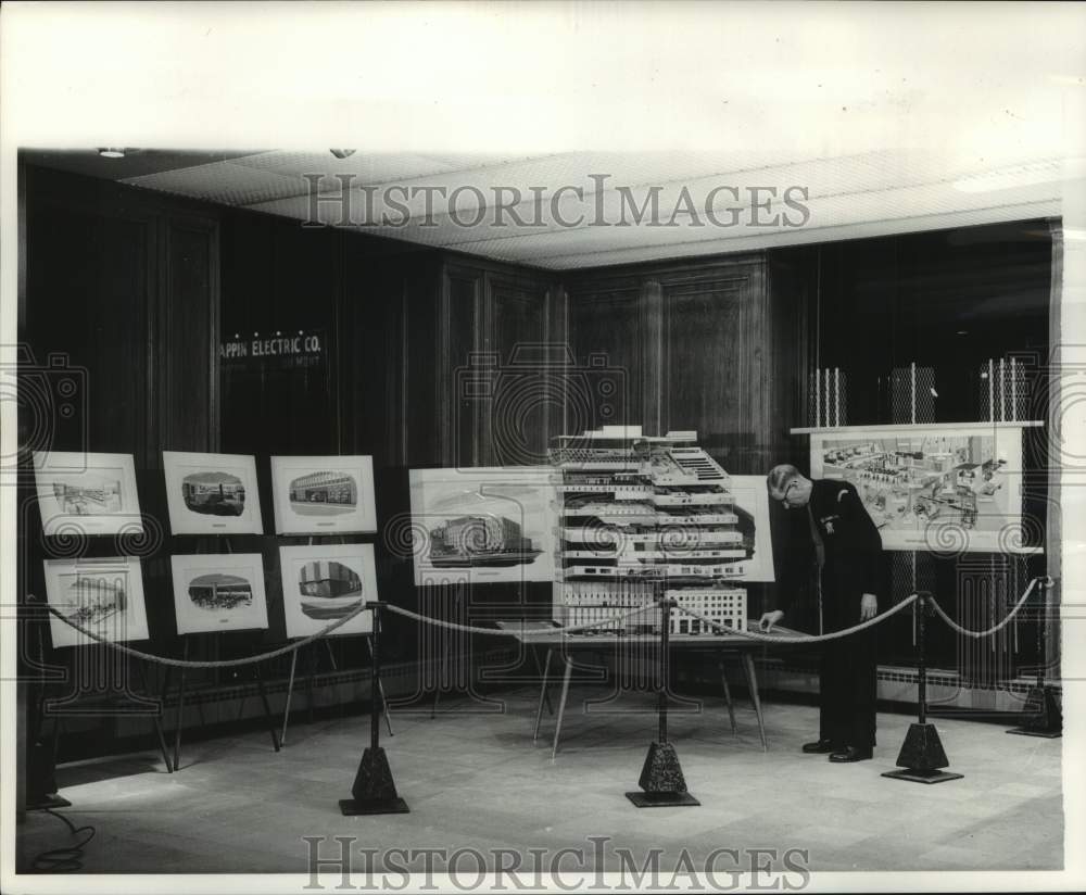 1961, Building Program Display in The Milwaukee Journal Lobby - Historic Images